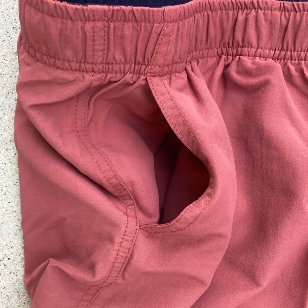 Men's LL Bean‎ Swim Trunks Rust Red Solid Logo NO TAGS Drawstring Gym Unlined